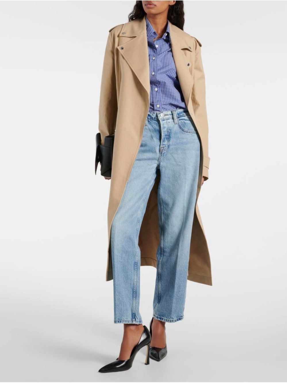 Frame Denim Light Blue Slouchy Straight Jeans
